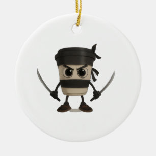 Cappuccino Assassino Funny Italian Ceramic Tree Decoration
