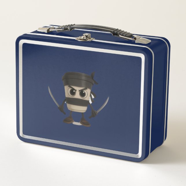 Cappuccino Assassino Funny Italian Metal Lunch Box (Front)