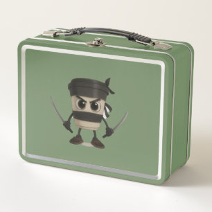 Cappuccino Assassino Funny Italian Metal Lunch Box