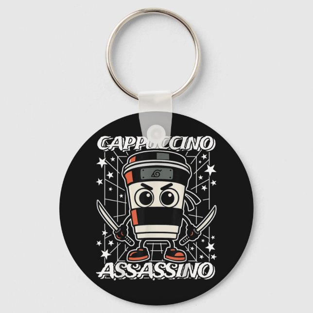 Cappuccino-assassino Italian-brainrot Coffee Assas Key Ring (Front)