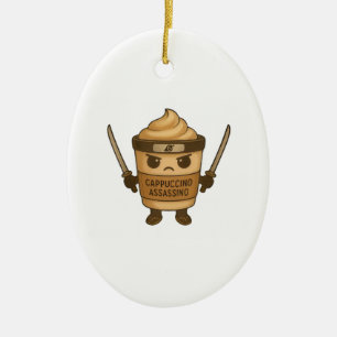 Cappuccino Assassino Italian Ceramic Tree Decoration