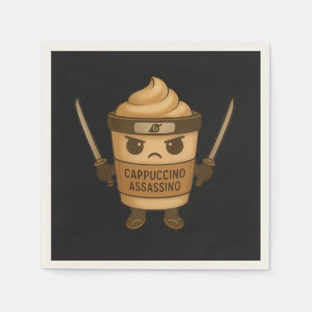 Cappuccino Assassino Italian Napkin (Front)