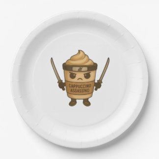 Cappuccino Assassino Italian Paper Plate