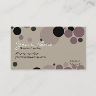 Cappuccino Circles w/ Logo  Business Card