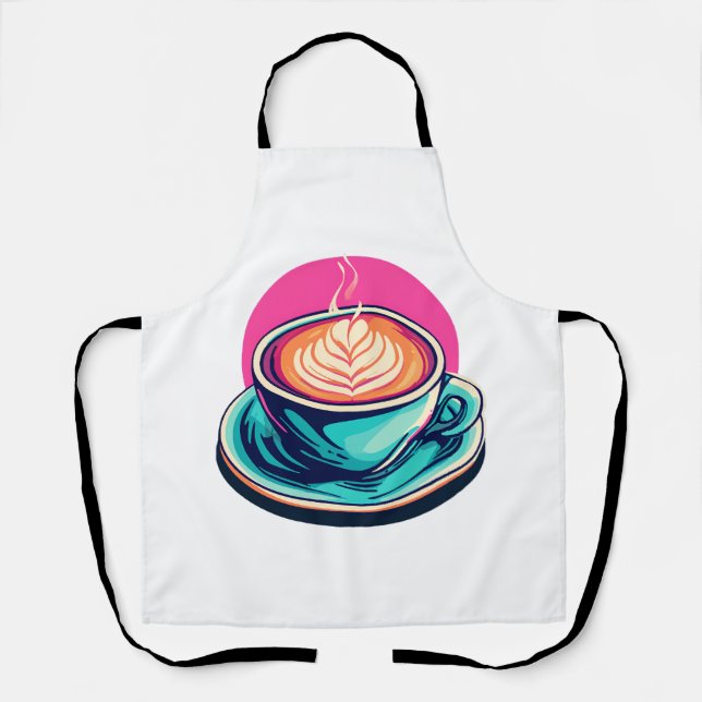 Cappuccino coffee cup apron (Front)