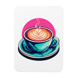 Cappuccino coffee cup magnet
