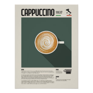 Cappuccino Coffee Cup Poster