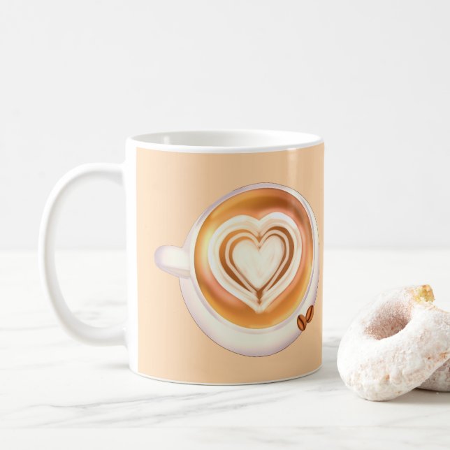 Cappuccino Coffee Mug (With Donut)