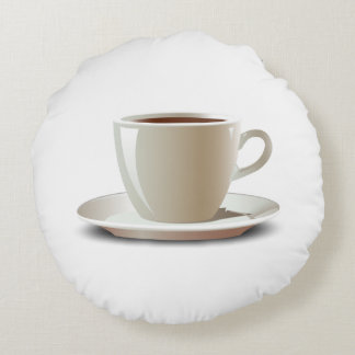 Cappuccino Coffee Mug Round Cushion