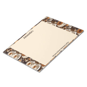 Cappuccino Coffee Oil Paint Pattern Personalised  Notepad
