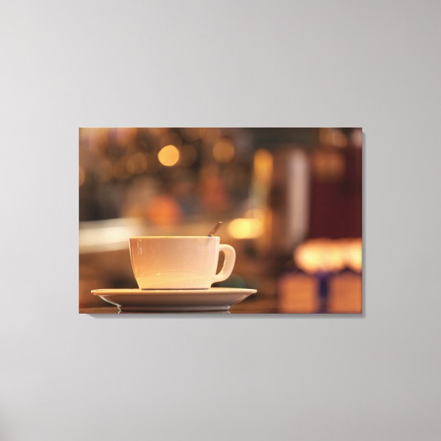 Cappuccino coffee, Venice, Italy Canvas Print (Front)
