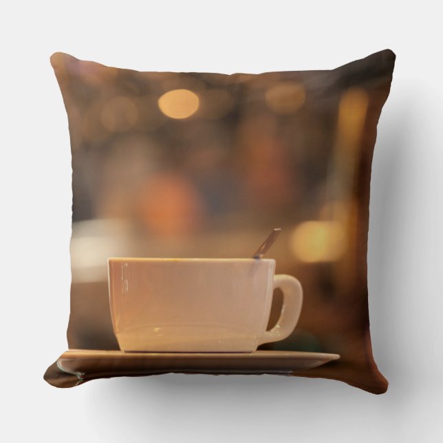 Cappuccino coffee, Venice, Italy Cushion (Front)
