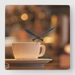Cappuccino coffee, Venice, Italy Square Wall Clock