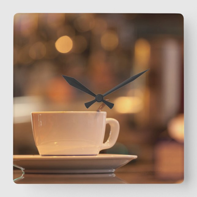 Cappuccino coffee, Venice, Italy Square Wall Clock (Front)