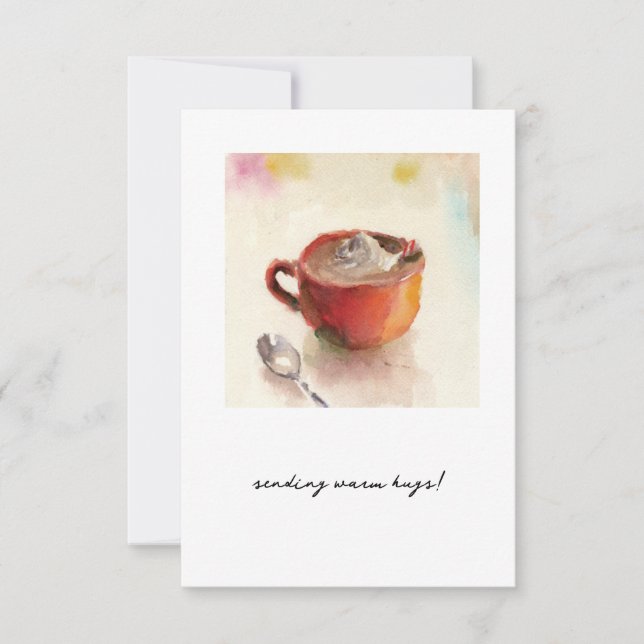 cappuccino in a red cup invitation (Front)