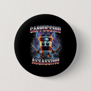 Cappuccino Ino Brainrot Italian Meme 6 Cm Round Badge