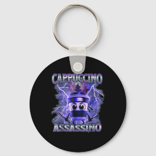 Cappuccino Ino Coffee Lovers Italian Brainrot Meme Key Ring