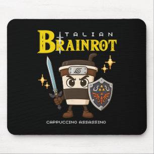 Cappuccino Ino Italian Brainrot Retro Gamer Art De Mouse Mat