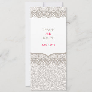 Cappuccino Lace Wedding Invitation