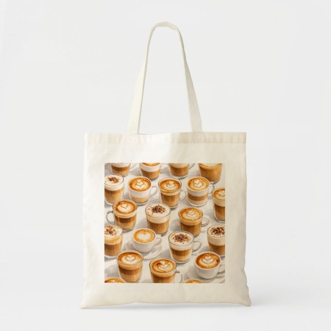 Cappuccino Latte Pattern Tote Bag (Front)