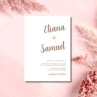 Cappuccino Minimal Modern Calligraphy Wedding