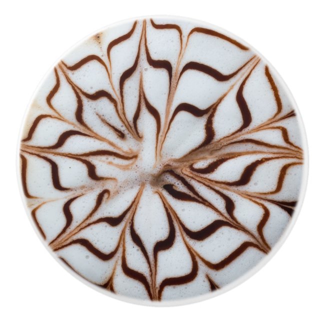 Cappuccino Pattern Ceramic Knob (Front)