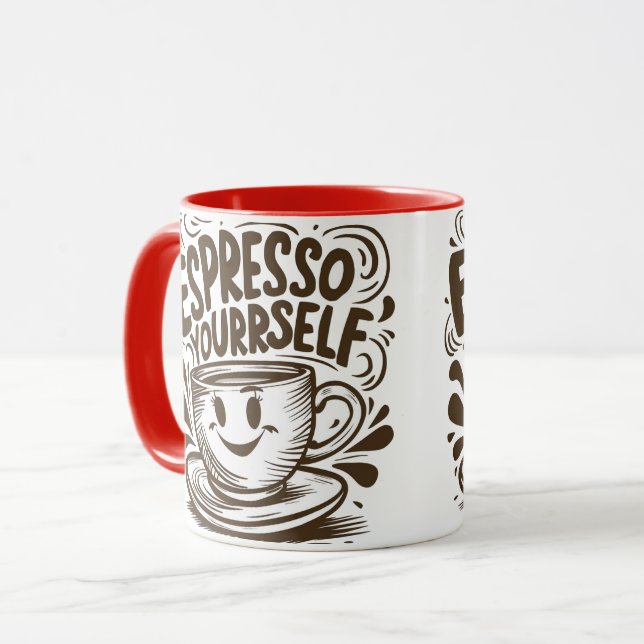 Cappuccino Smiling, Mug (Front Left)