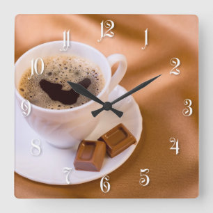 Cappuccino Square Wall Clock