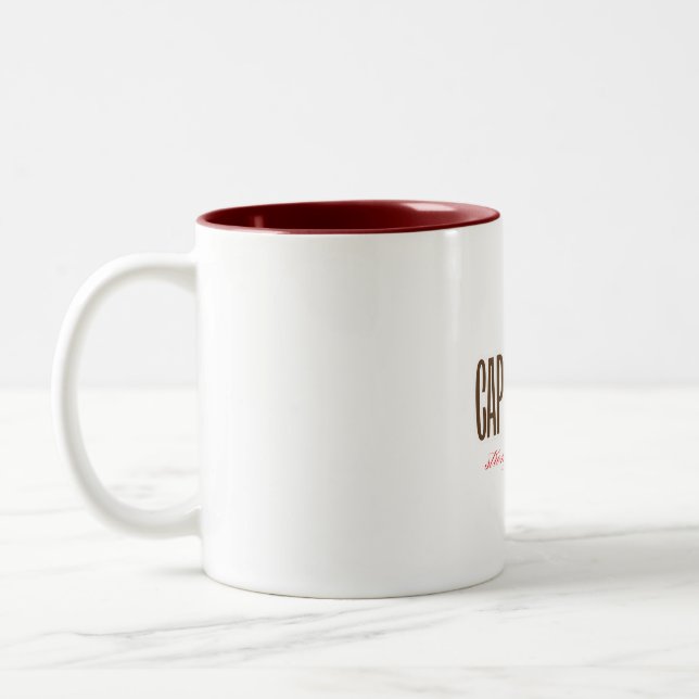 Cappuccino - strong coffee flavor Two-Tone coffee mug (Left)