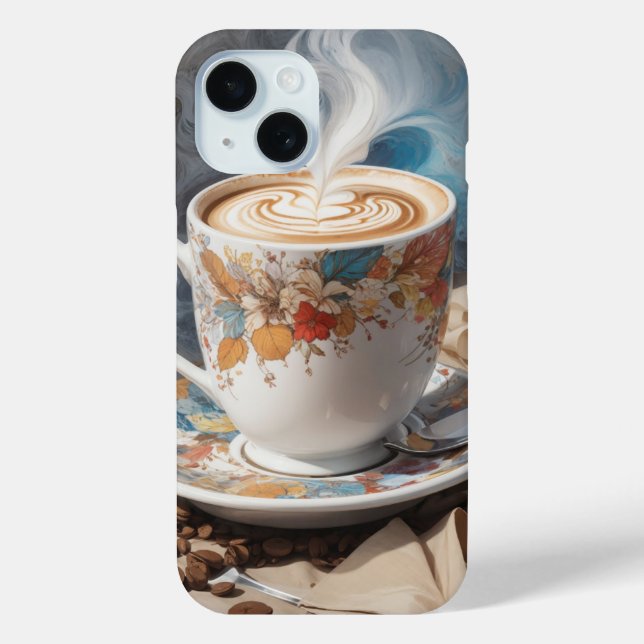 Cappuccino with Coffee Bean Case-Mate iPhone Case (Back)
