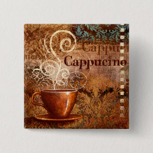 Cappucino 15 Cm Square Badge