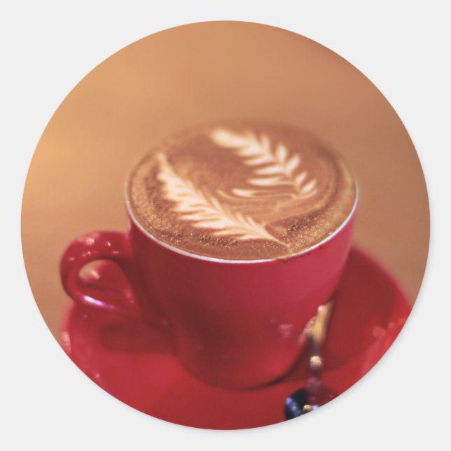 Cappucino Blank Classic Round Sticker (Front)