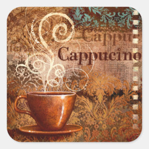 Cappucino Square Sticker