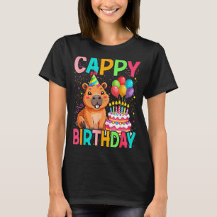 Cappy Birthday Capybara Lovers Girl Boy Happy Part T-Shirt