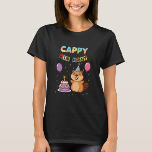Cappy Birthday Kids Jungle Animals Party Beaver Ca T-Shirt
