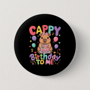 Cappy Birthday To Me Cute Capy Capybara Birthday G 6 Cm Round Badge