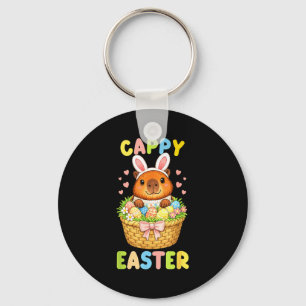 Cappy Easter Cute Capybara Bunny Ear Key Ring