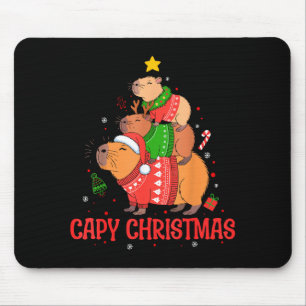 Cappy Holidays Capybara Christmas Cute Capy Xmas T Mouse Mat