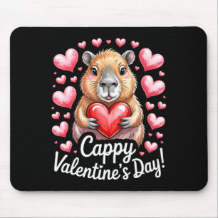 Cappy Valentine’s Day Cute Capybara Heart Design P Mouse Mat