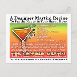 Caprese Martini Recipe Postcard