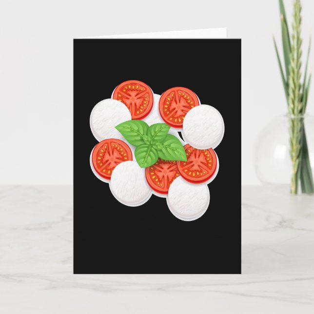 Caprese Morzarella Tomato Vegetable Cook Card (Front)