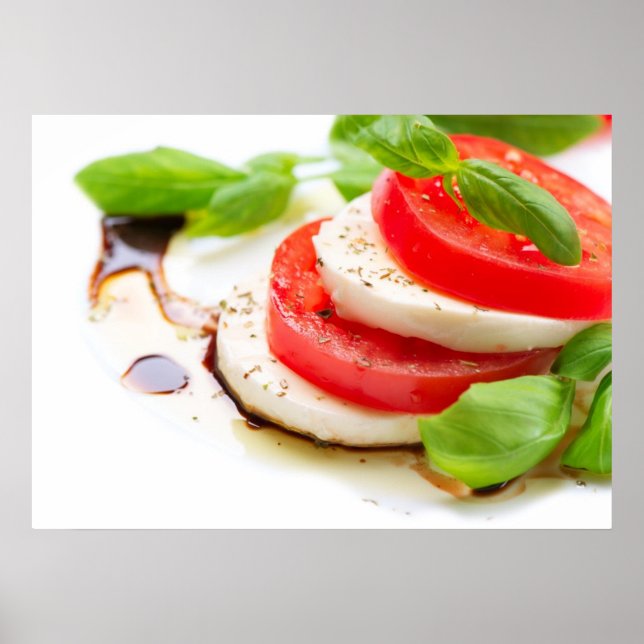 Caprese Salad. Tomato and Mozzarella slices Poster (Front)