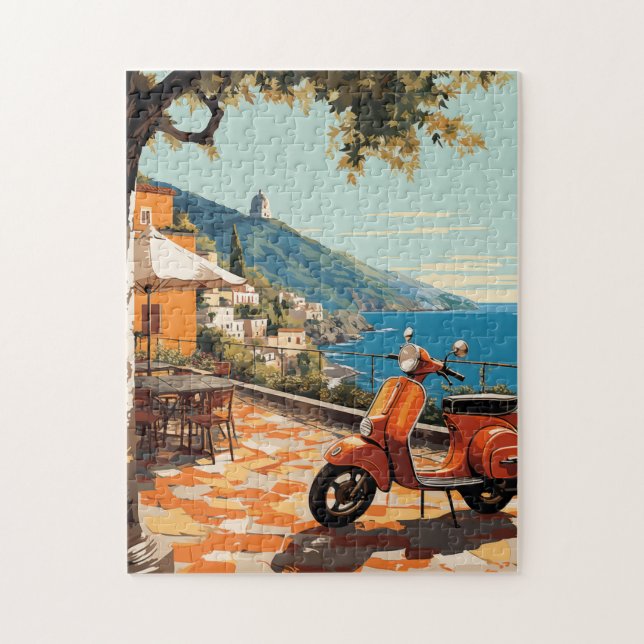 Capri Amalfi Coast Italy Vintage  Jigsaw Puzzle (Vertical)