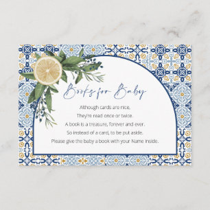 Capri Baby Shower, Citrus Italian, Books for Baby Enclosure Card