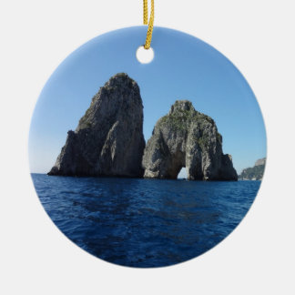 Capri Faraglion Rocks Italy Ceramic Tree Decoration