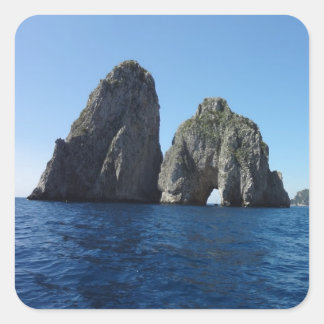 Capri Faraglion Rocks Italy Square Sticker
