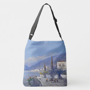 Capri Island Coast Italy Flowers Ocean Tote Bag