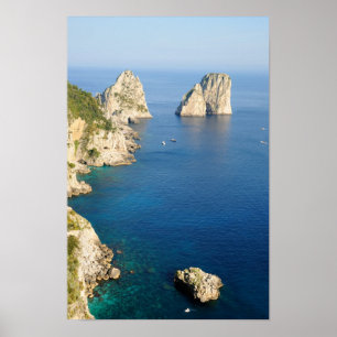 Capri island in Campania province, Italy Poster