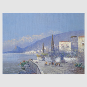 Capri Island Italy Ocean Flowers Tissue Paper