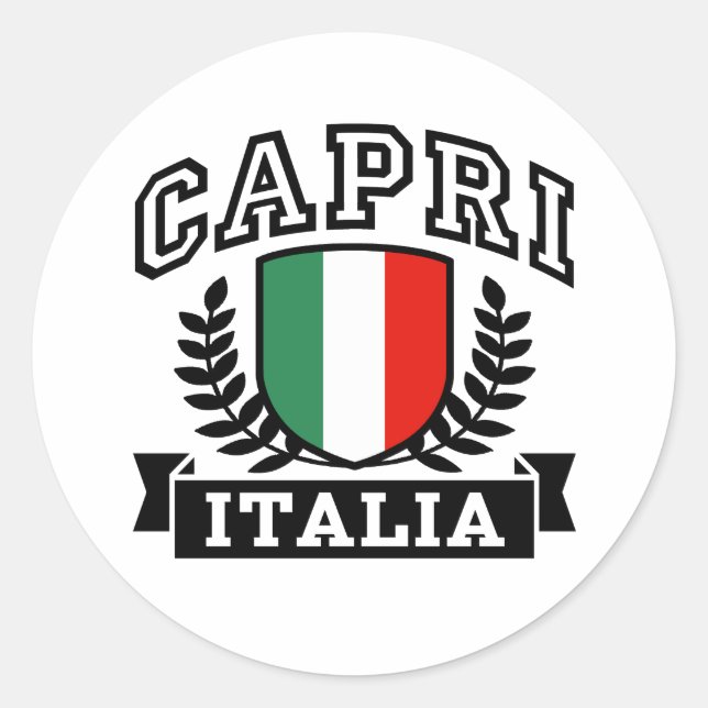 Capri Italia Classic Round Sticker (Front)
